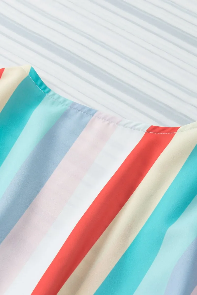 Lily Multicolor Stripe Flowy Romper