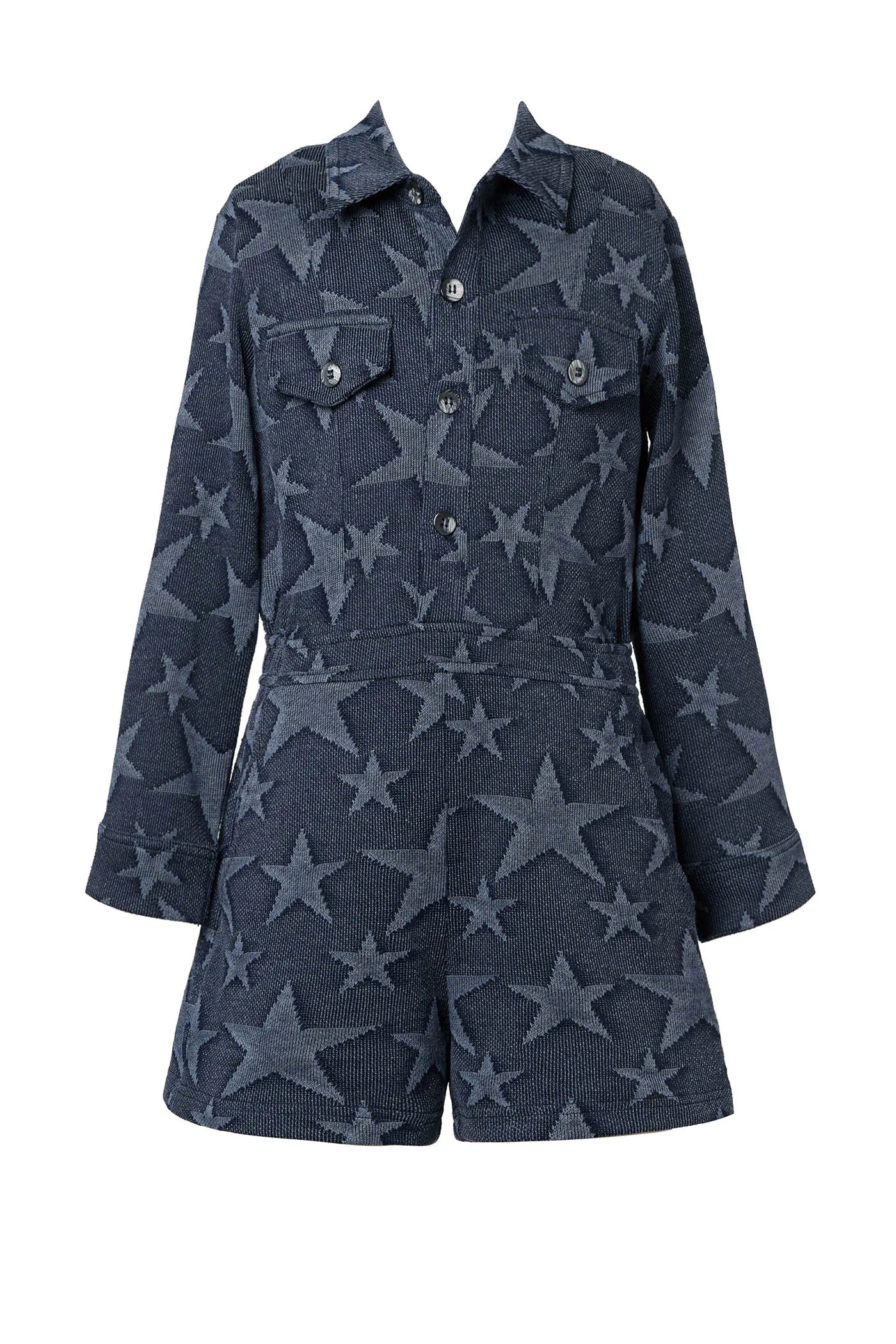 Little Girl's Star Printed Utility Romper
