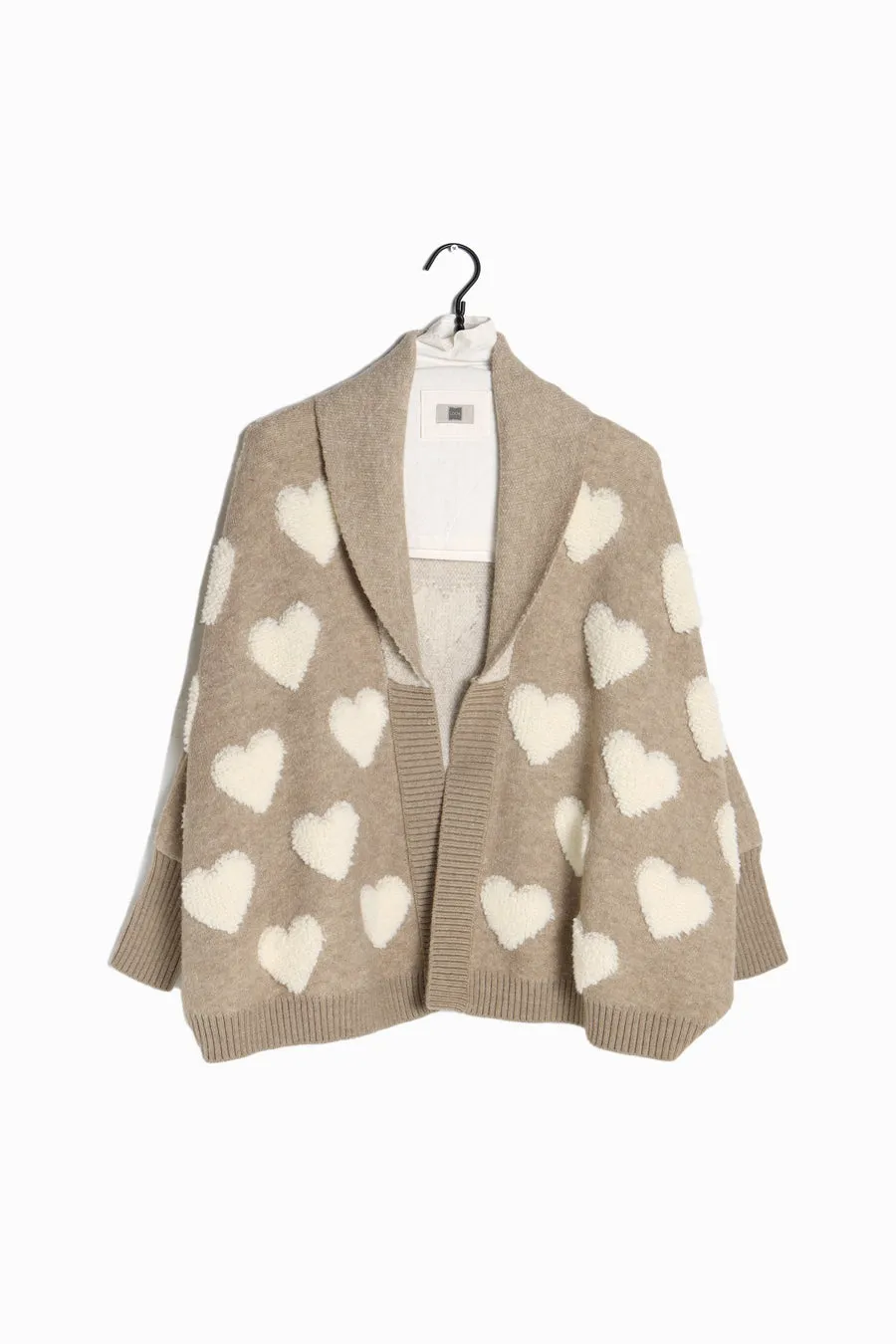 Look By M Heart Sherpa Cardigan MSF3143