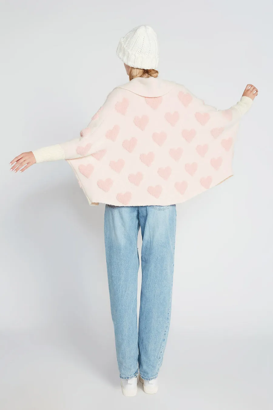Look By M Heart Sherpa Cardigan MSF3143