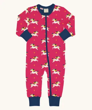 Maxomorra Unicorn Long Sleeve Rompersuit