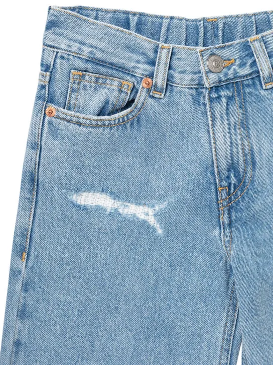 MM6 Maison Margiela   Wide leg cotton denim jeans 