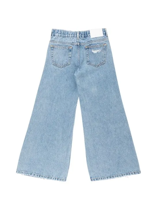 MM6 Maison Margiela   Wide leg cotton denim jeans 