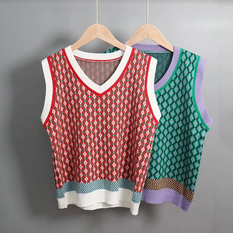 Mo Mo's Argyle Sweater Vests