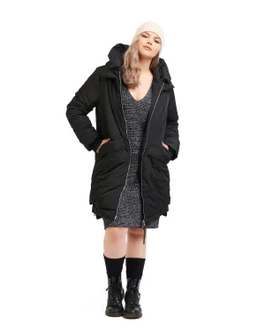 Moira Long Puffer Jacket | Black