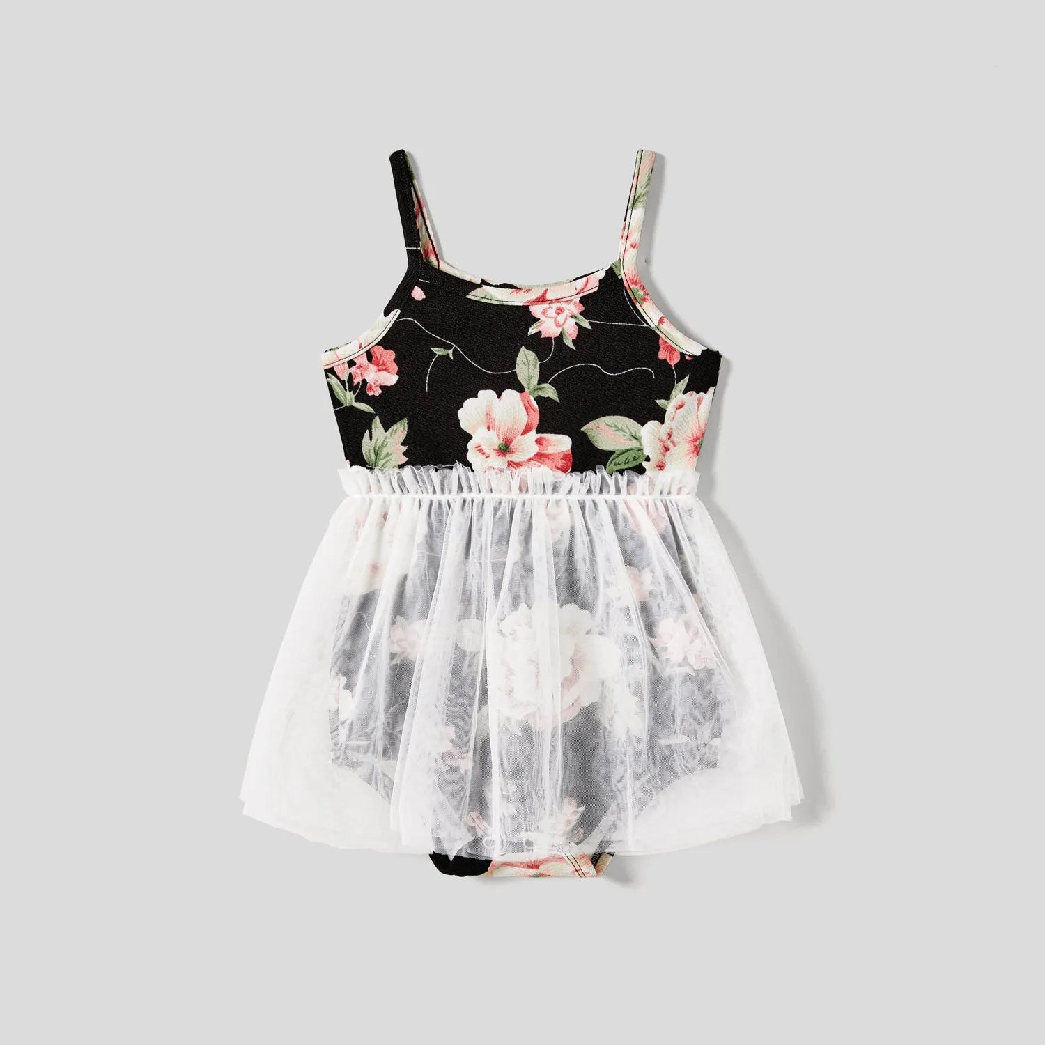 Mommy and Me Allover Floral Print Cami Bodycon Dresses / Pet Bandana