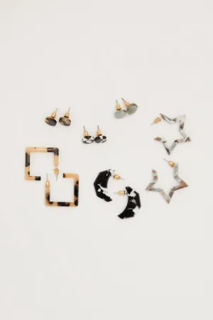 Multi 6 Pack Resin Earrings