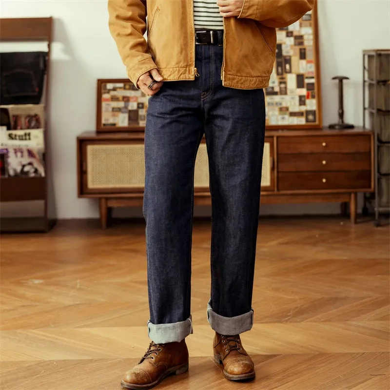 Noir Collection Natural Indigo Dyed Jeans - Selvedge Denim Pants