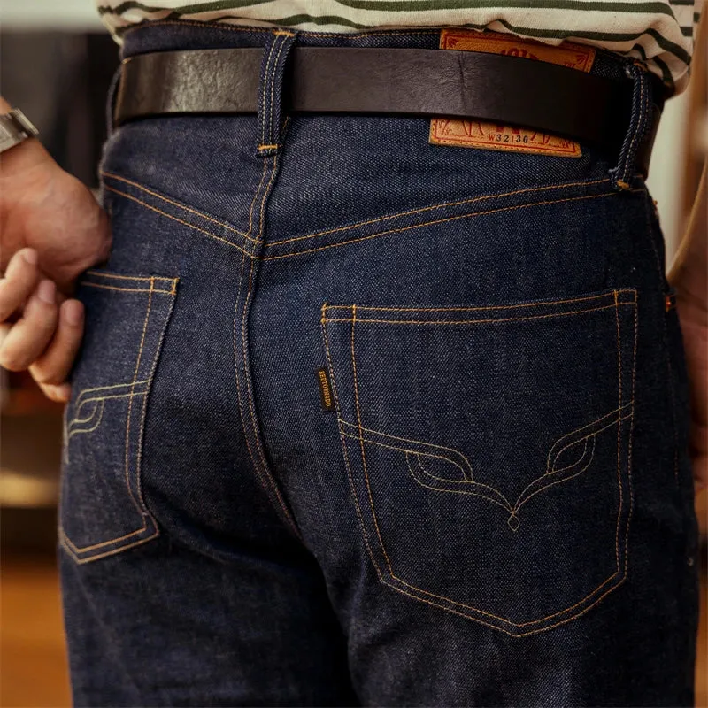 Noir Collection Natural Indigo Dyed Jeans - Selvedge Denim Pants