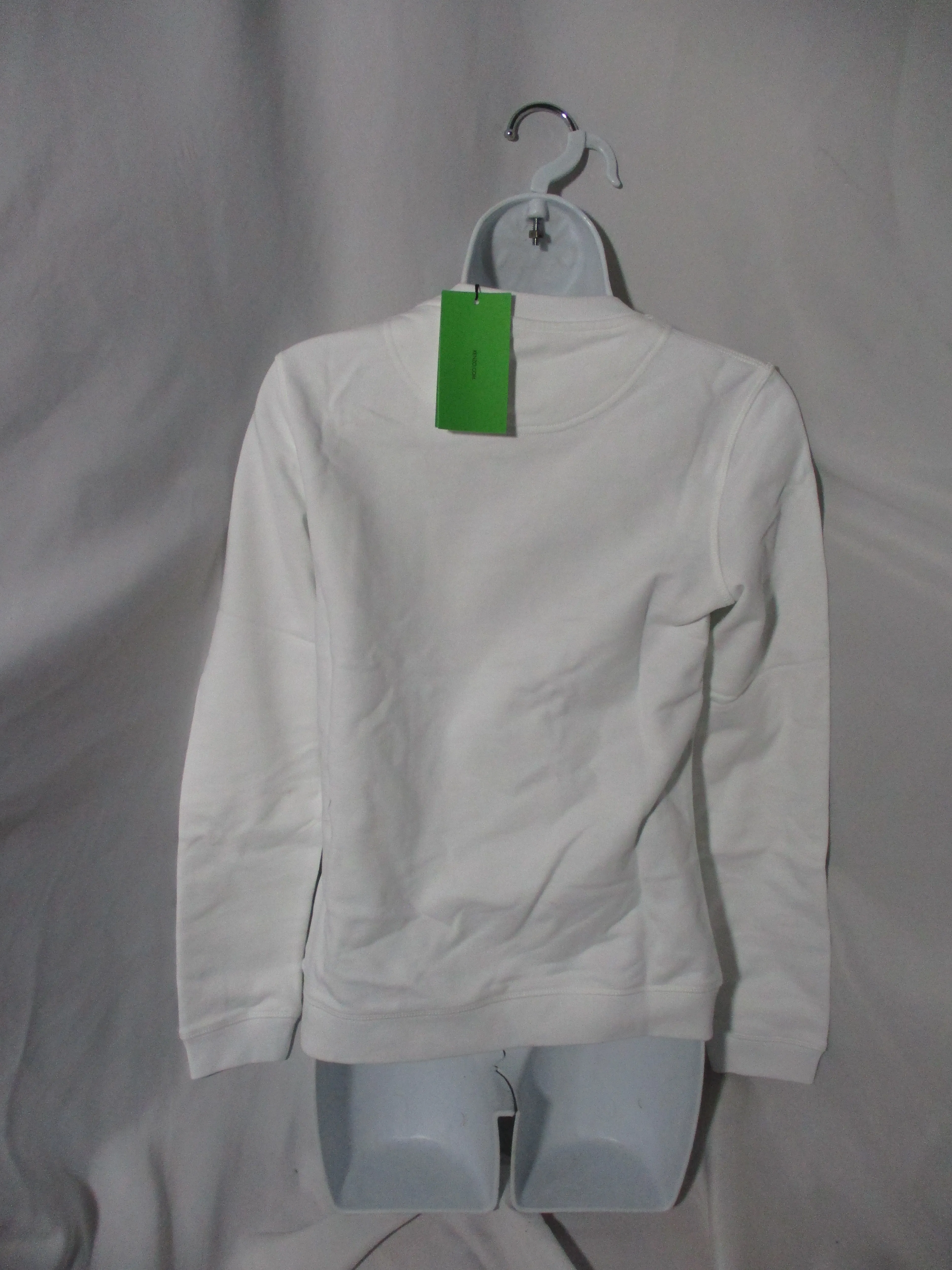 NWT NEW JUNGLE KENZO PARIS TIGER WHITE Embroidered Sweatshirt Top S w Flaw