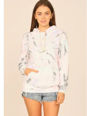 Ocean Drive Saltwater Swirl Tie Dye Burnout Pullover Hoodie
