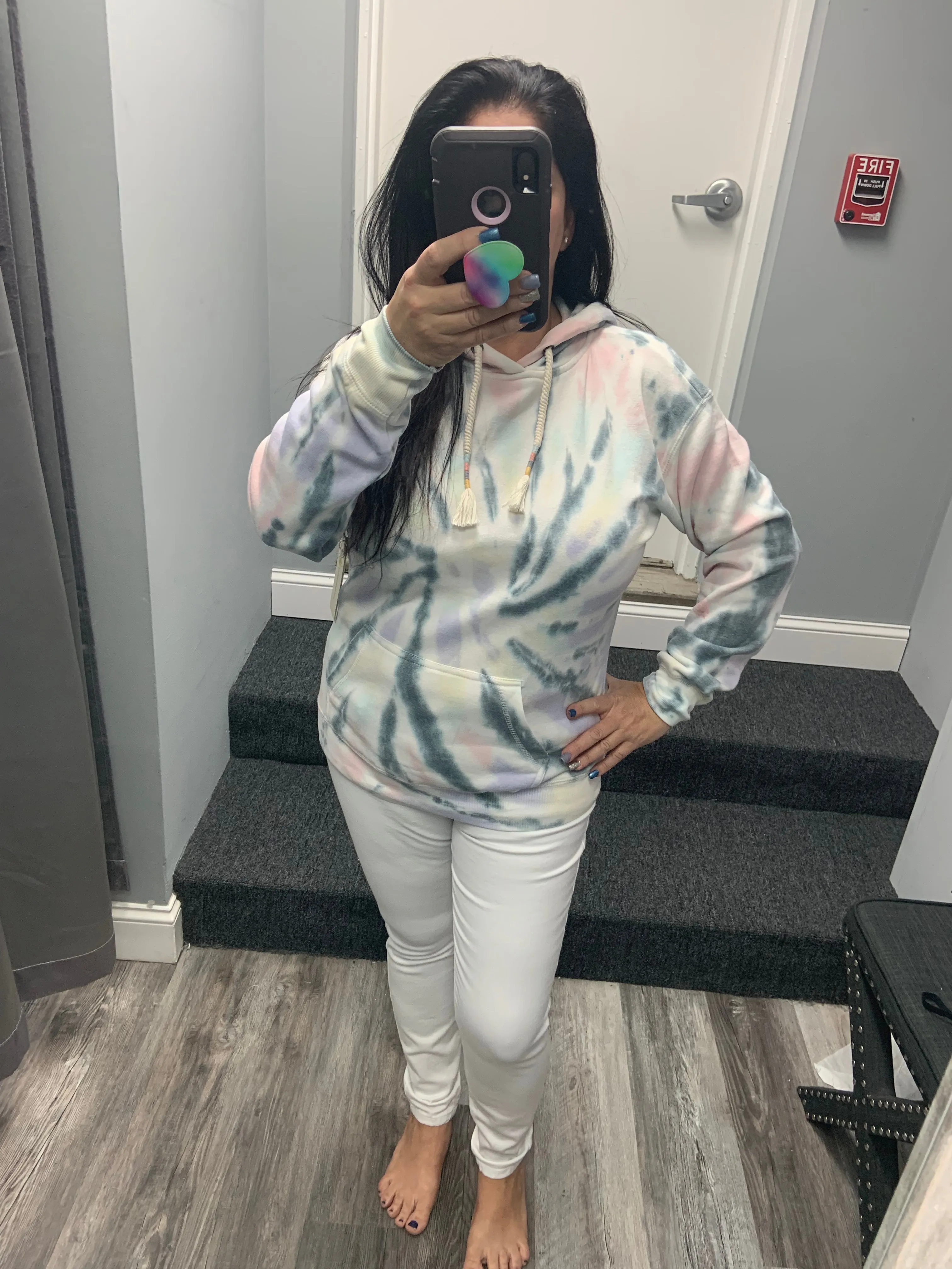 Ocean Drive Saltwater Swirl Tie Dye Burnout Pullover Hoodie
