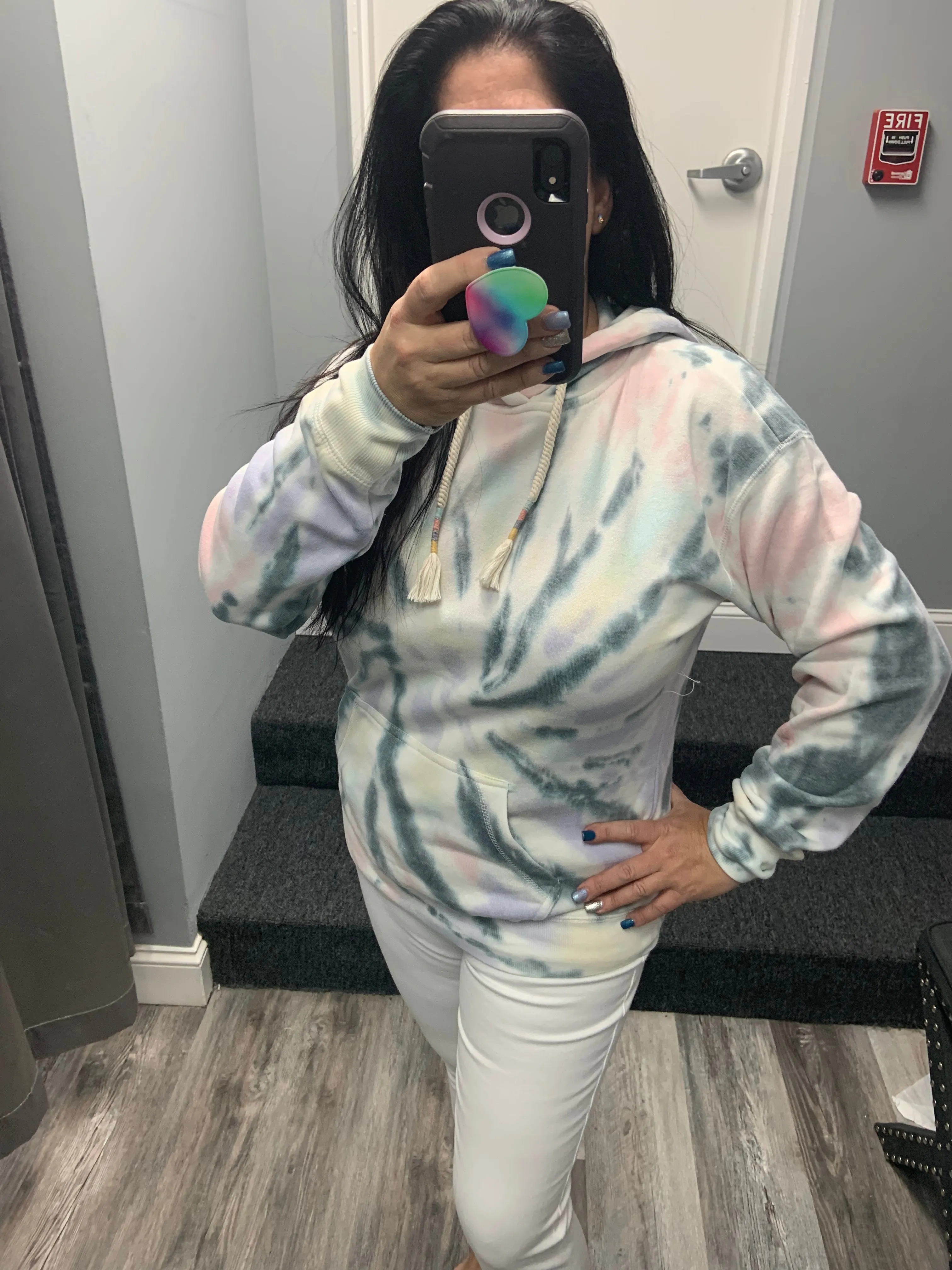 Ocean Drive Saltwater Swirl Tie Dye Burnout Pullover Hoodie
