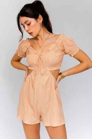 OFF SHOULDER CUTOUT ROMPER