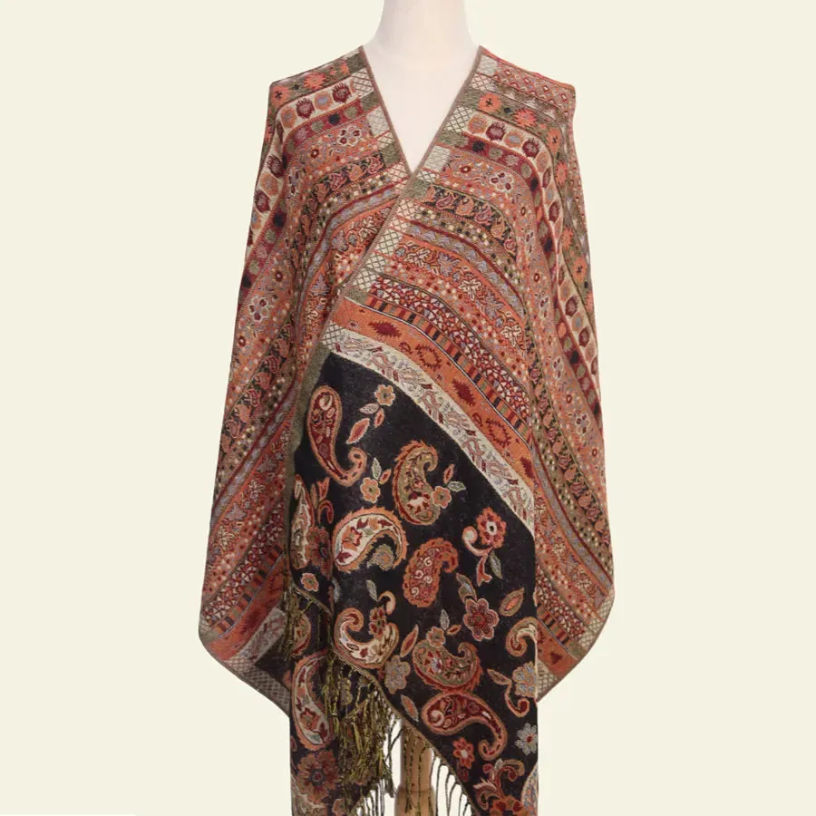 Paisley Tippet From India Winter Scarf Ethnic Scarves Stole Cotton Indian Echarpe 190*70cm