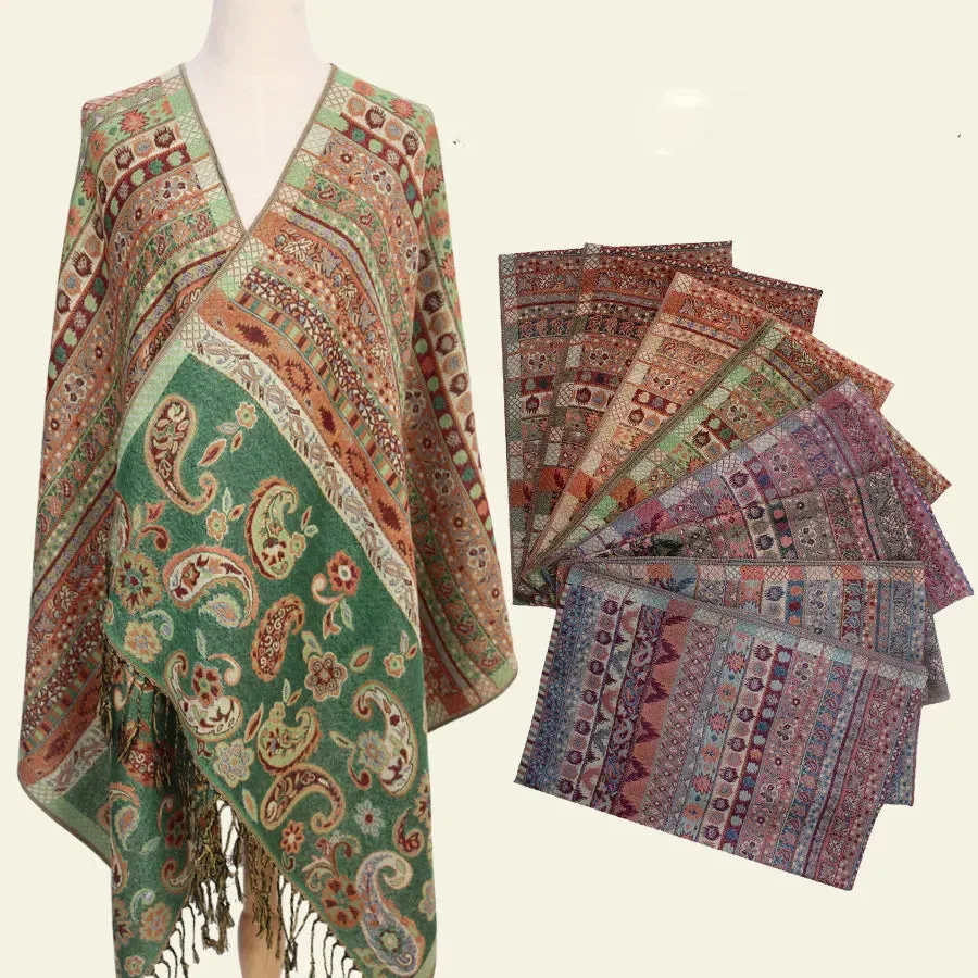 Paisley Tippet From India Winter Scarf Ethnic Scarves Stole Cotton Indian Echarpe 190*70cm