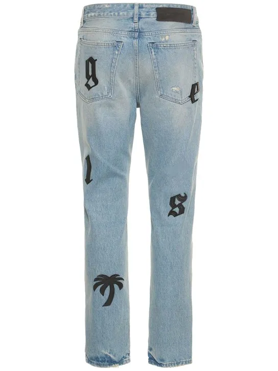 Palm Angels   Logo patch cotton denim jeans 