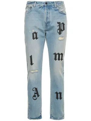 Palm Angels   Logo patch cotton denim jeans 