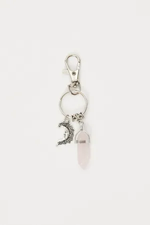 Pink Natural Stone Keyring