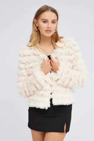 Pink Shag Faux Fur Jacket