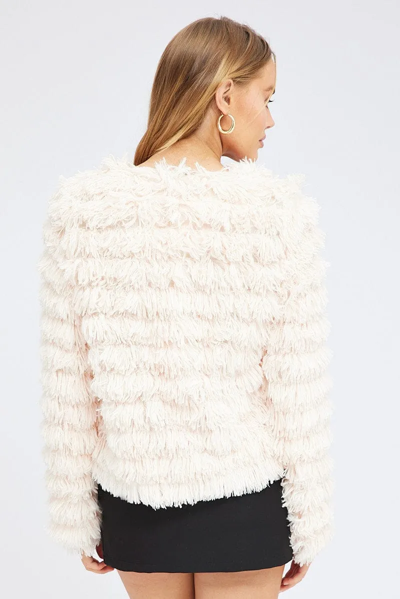 Pink Shag Faux Fur Jacket