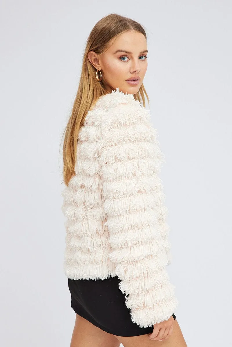 Pink Shag Faux Fur Jacket