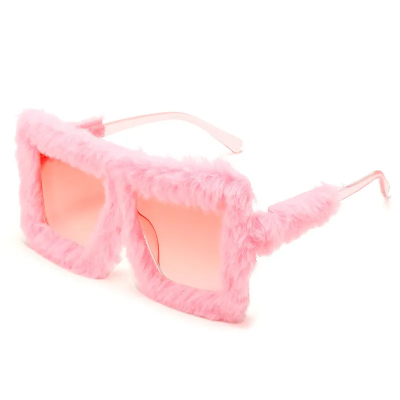 Plush Winter Women's Fashion Cats' Eye Sunglasses