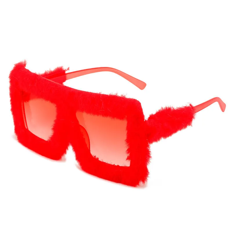 Plush Winter Women's Fashion Cats' Eye Sunglasses