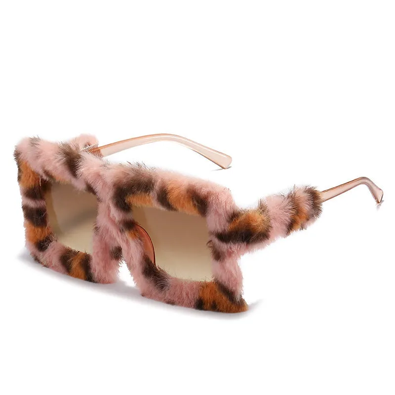 Plush Winter Women's Fashion Cats' Eye Sunglasses