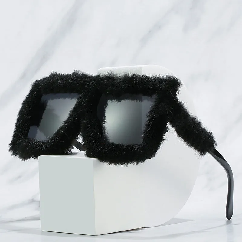 Plush Winter Women's Fashion Cats' Eye Sunglasses