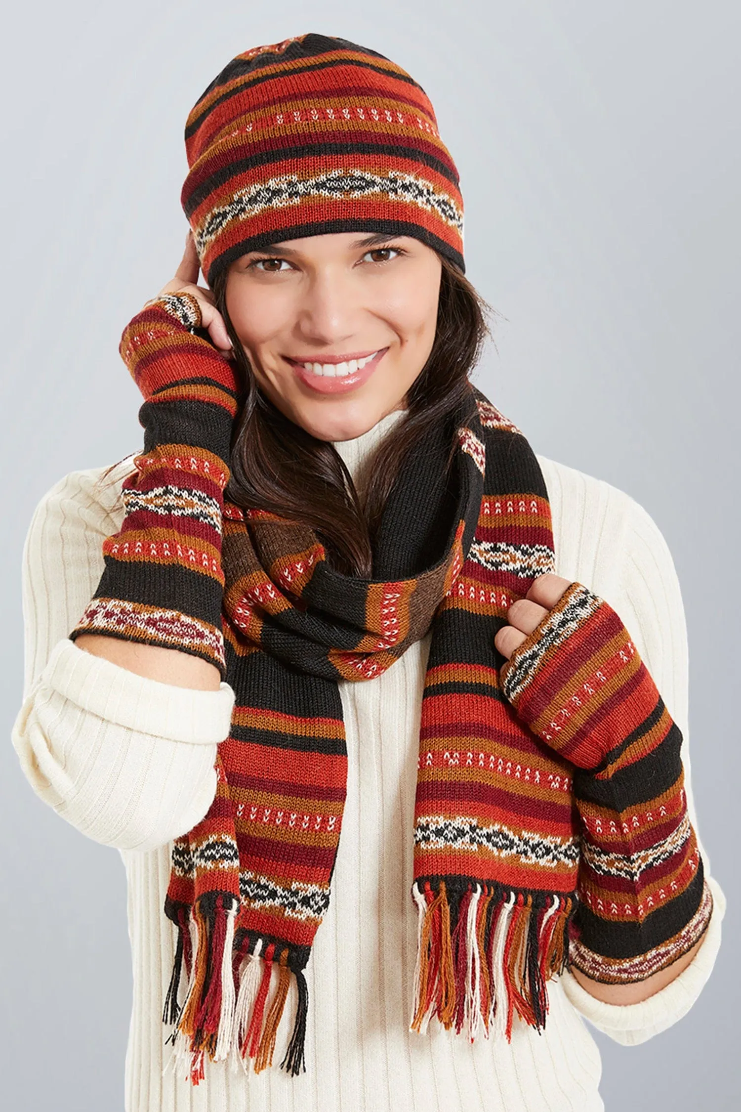 Potosi Alpaca Hat, Scarf and Gloves Set