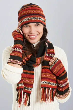 Potosi Alpaca Hat, Scarf and Gloves Set