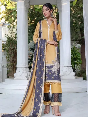 Printed Linen Suit with Printed Dupatta KTE-1643