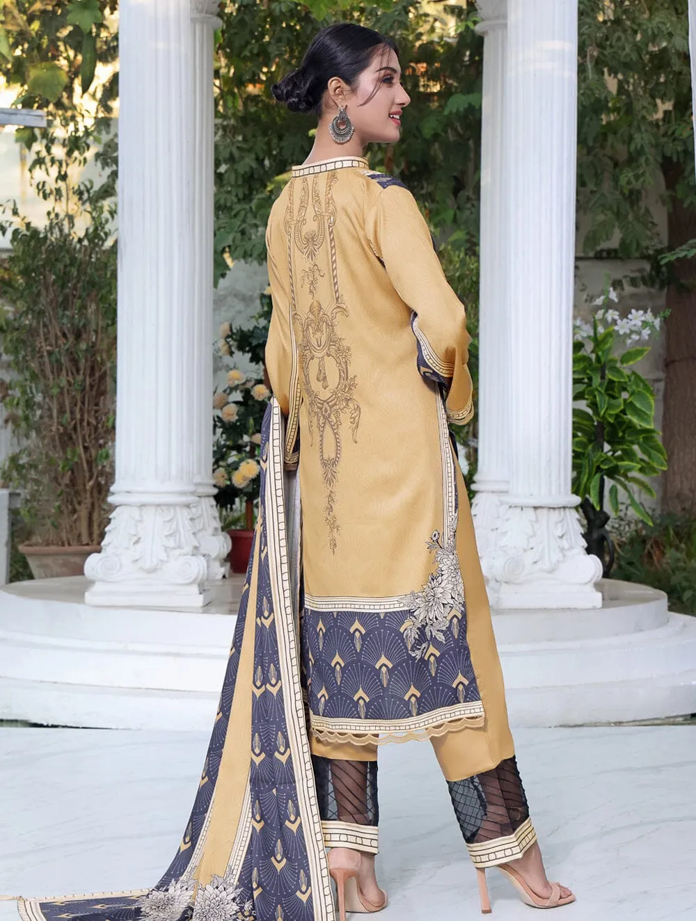 Printed Linen Suit with Printed Dupatta KTE-1643