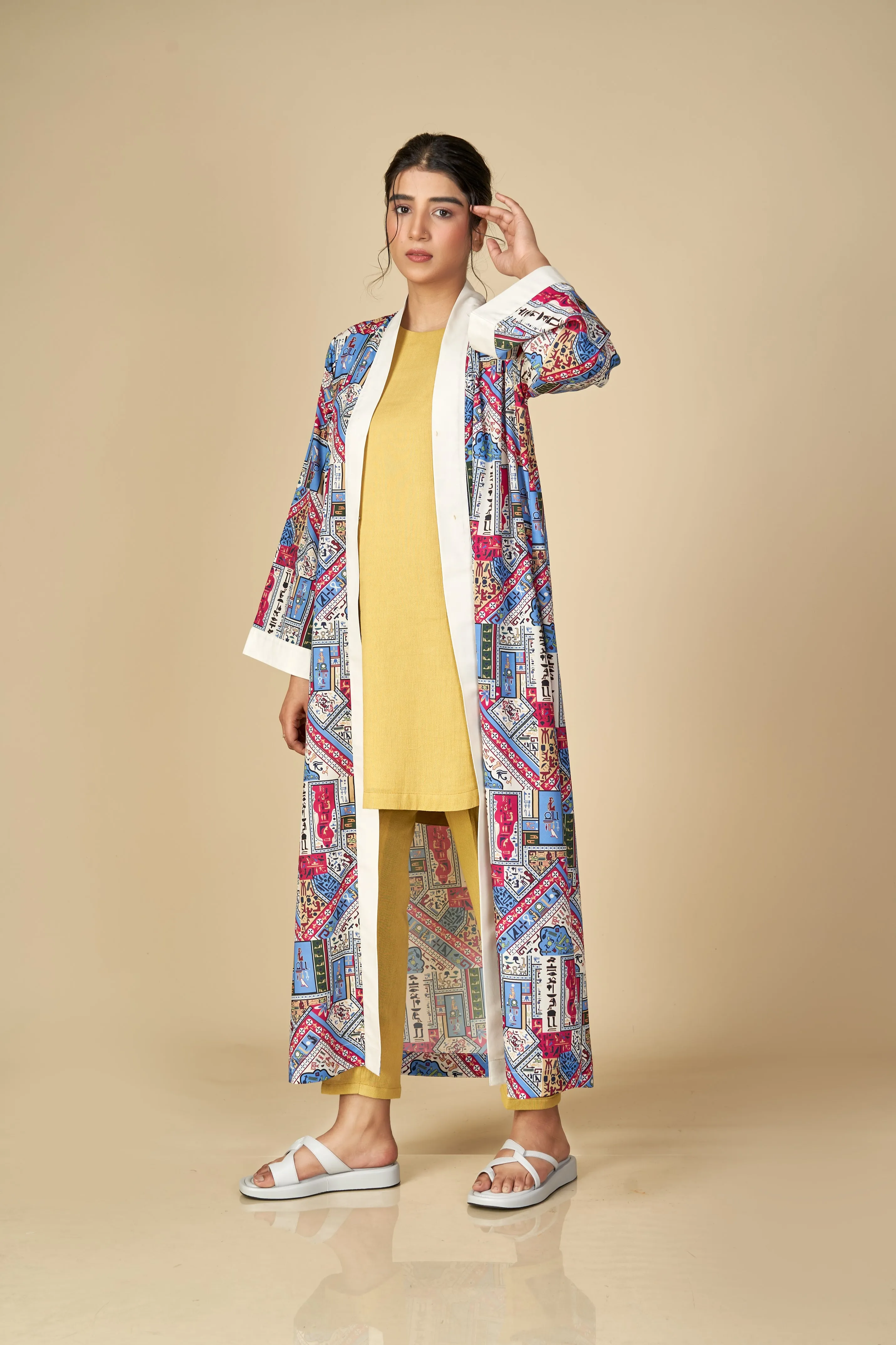 PRINTED LONG JACKET  S24-F06