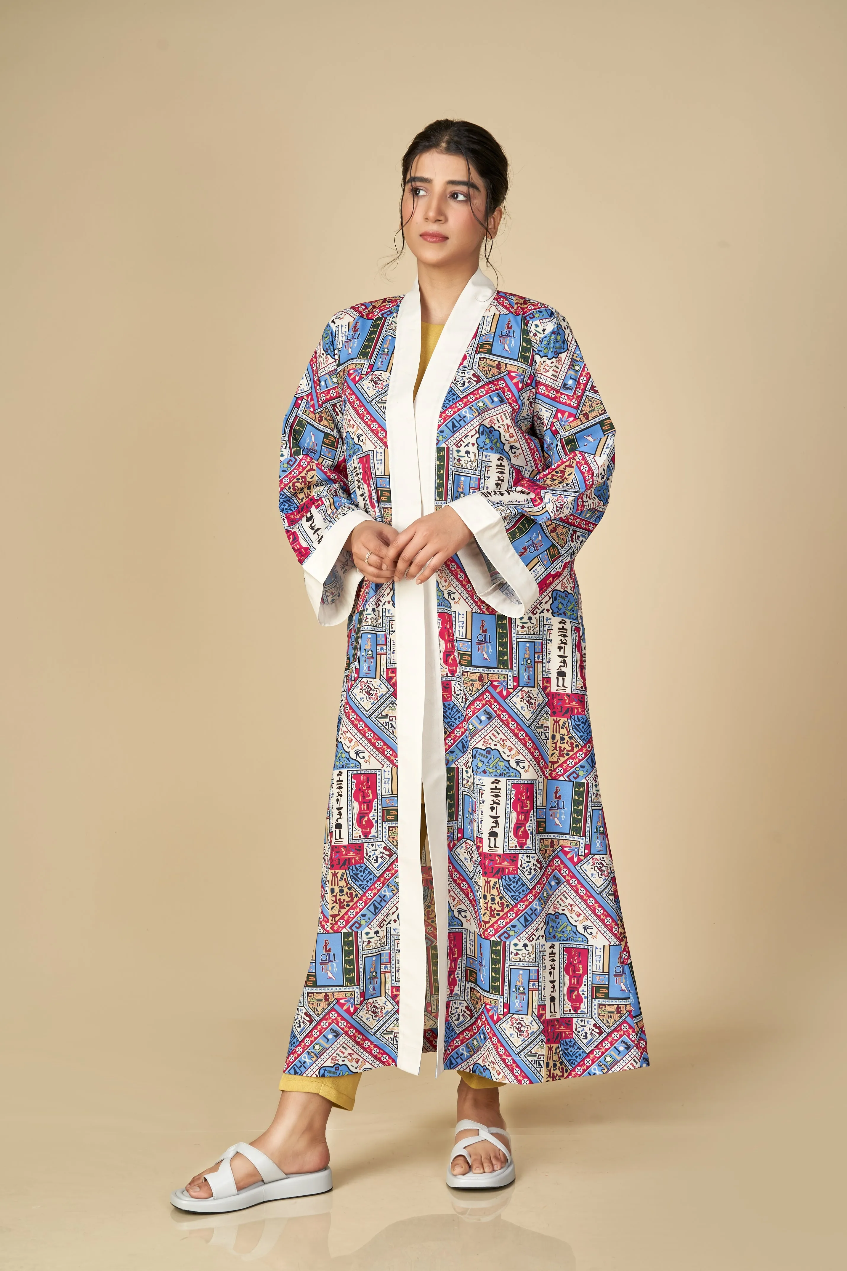 PRINTED LONG JACKET  S24-F06