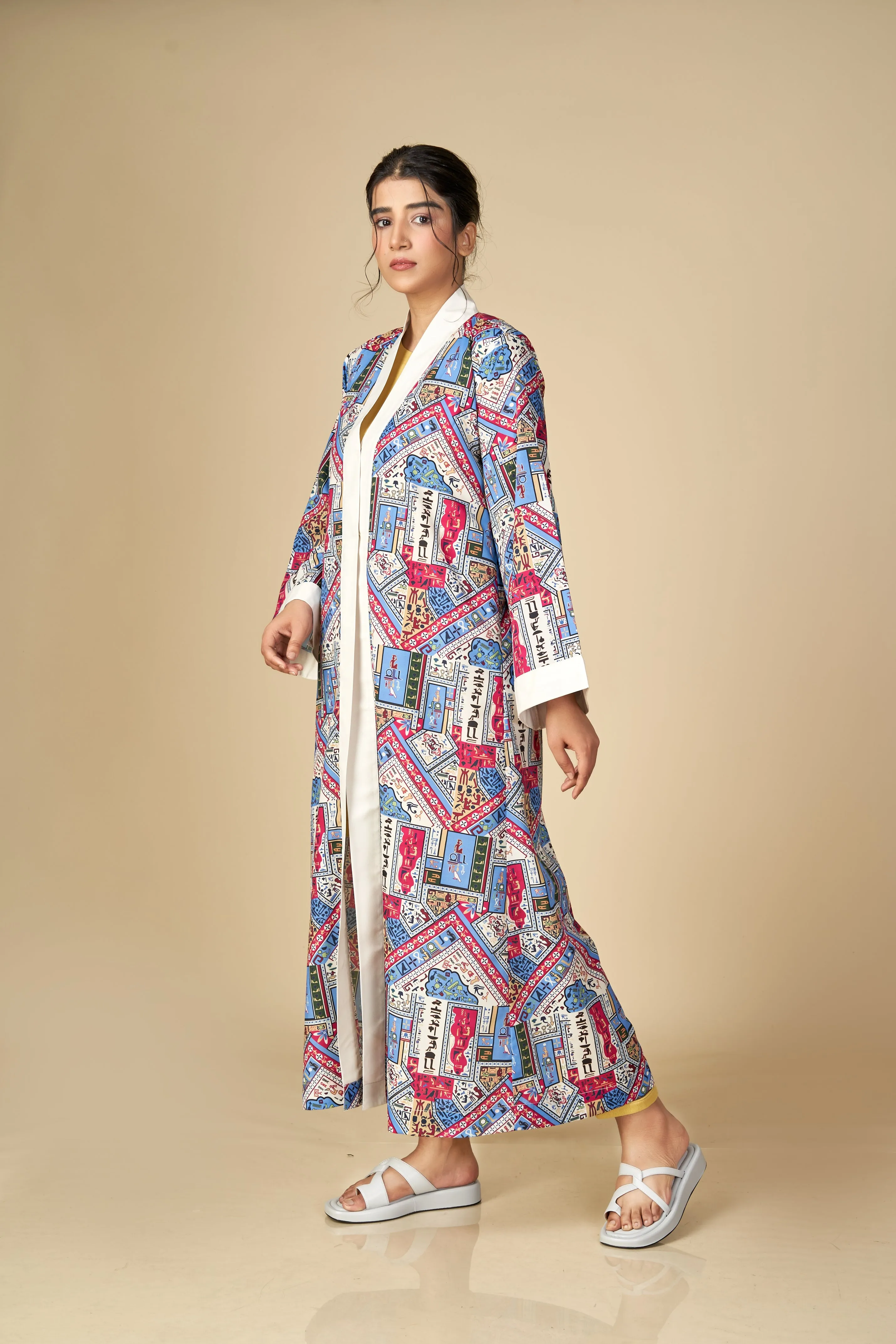 PRINTED LONG JACKET  S24-F06