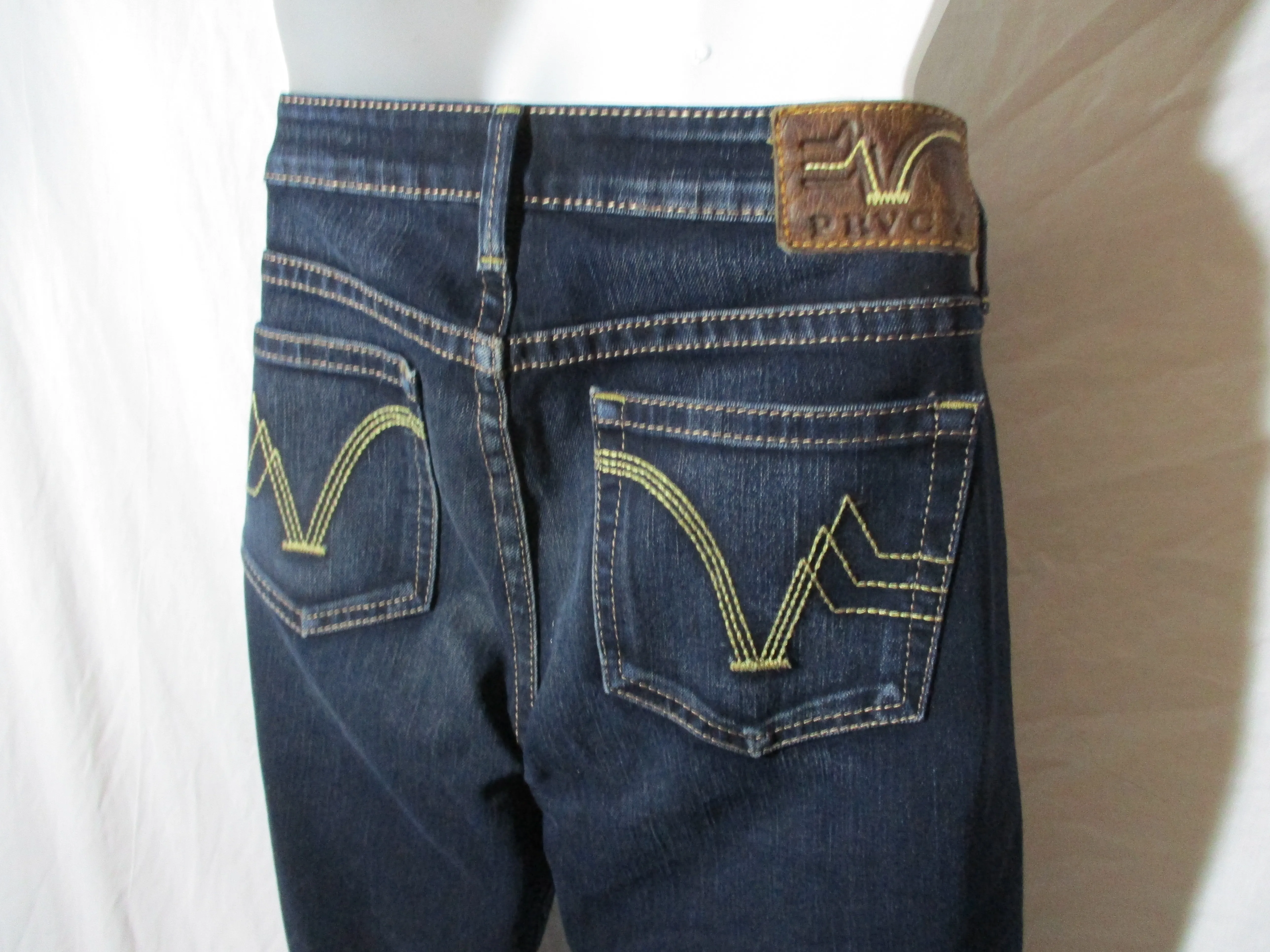 PRVCY PREMIUM JEANS USA Straight Leg Denim Dungarees PANTS BLUE 32