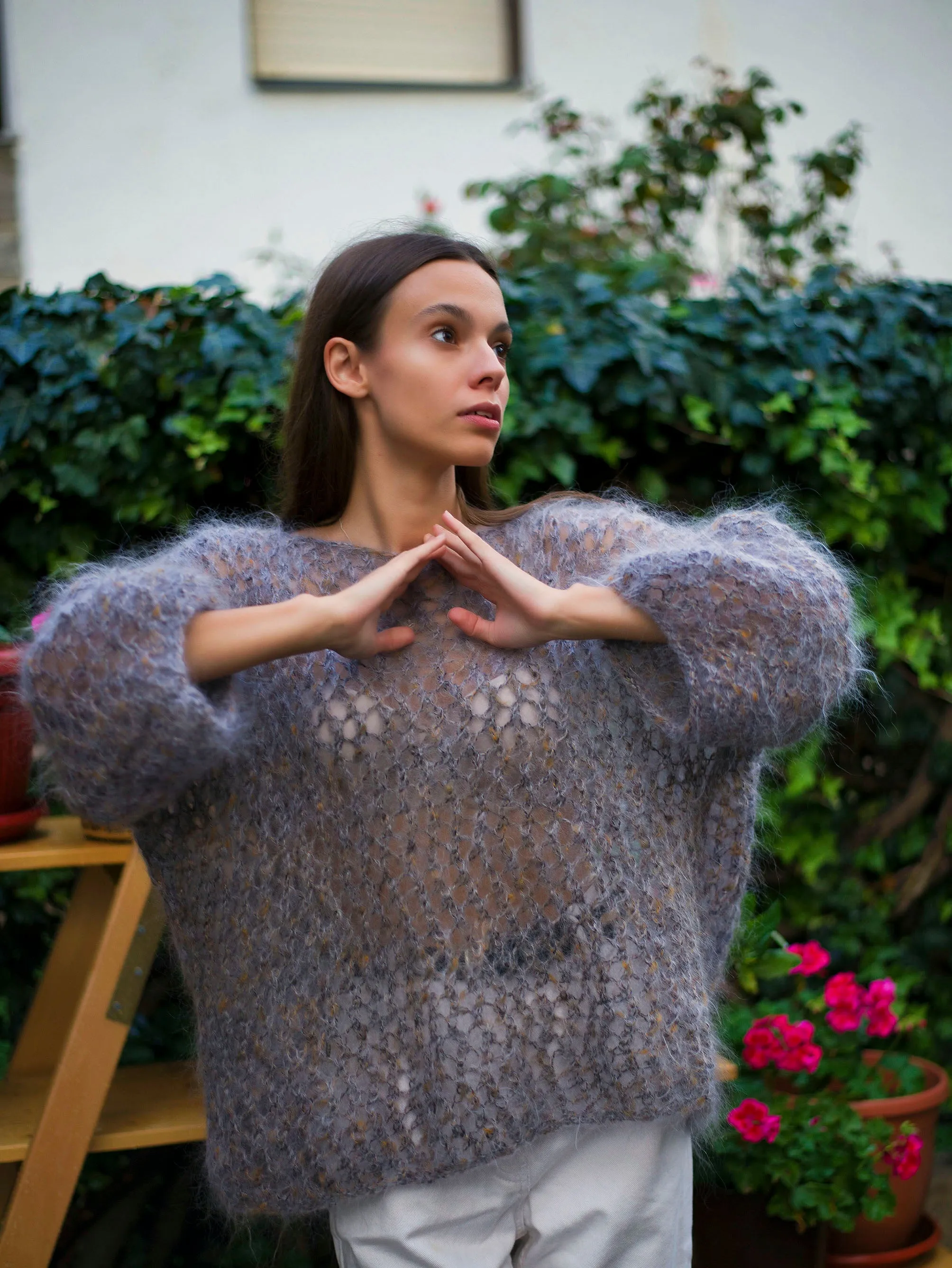 "Married to the Cloud" Grey sweater