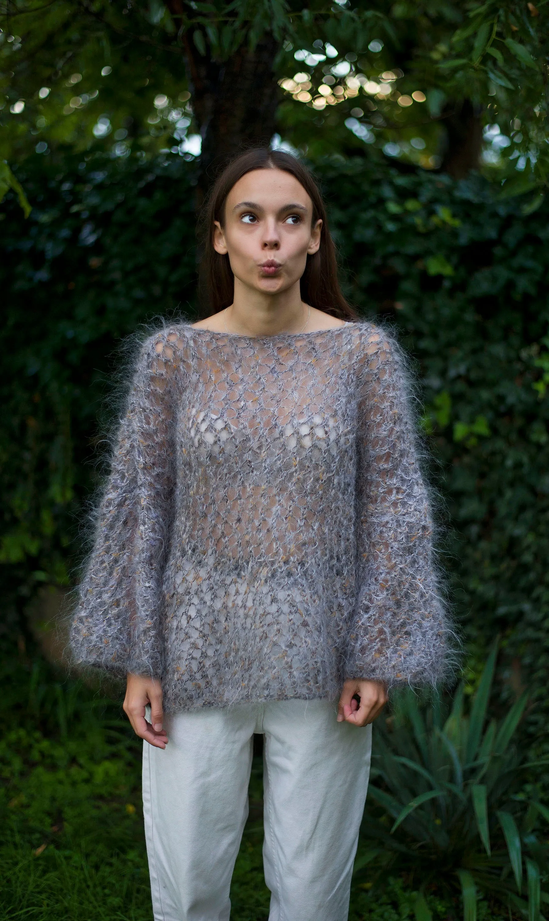 "Married to the Cloud" Grey sweater