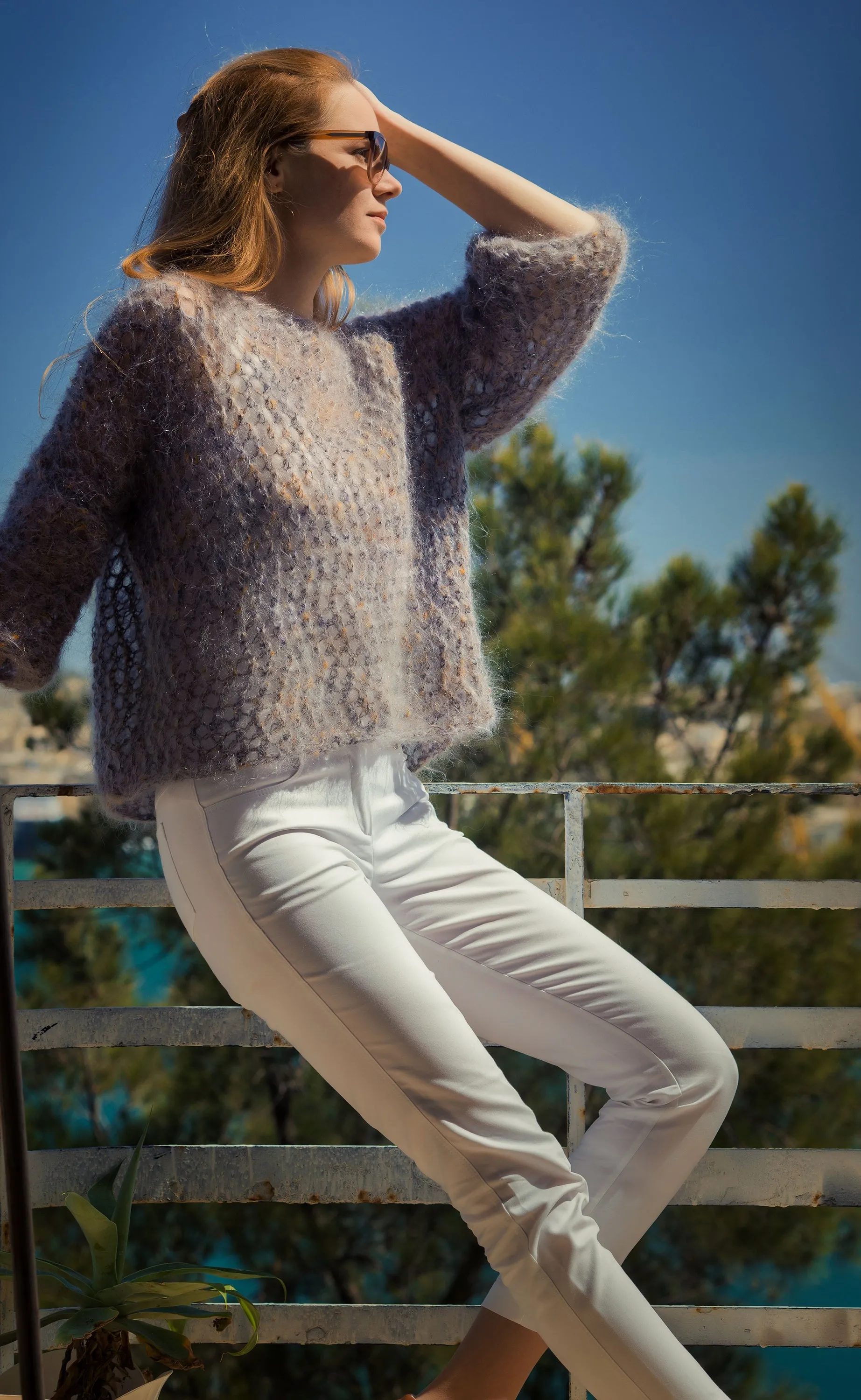 "Married to the Cloud" Grey sweater