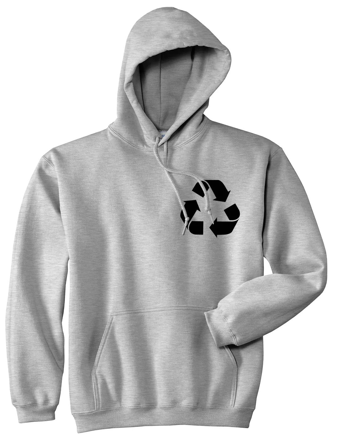 Recylce Logo Chest Mens Pullover Hoodie