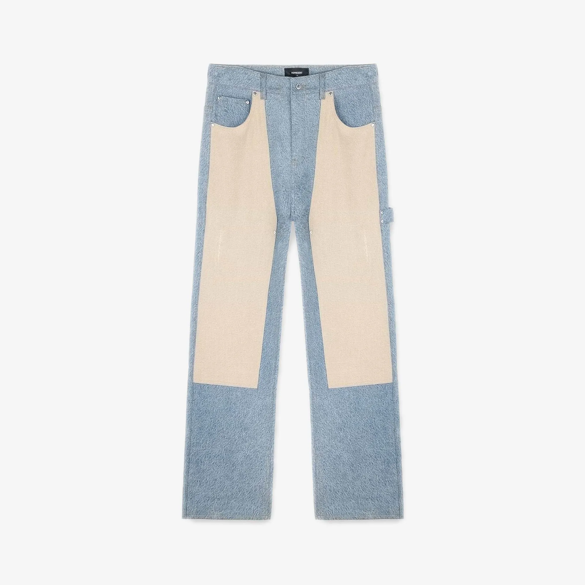 REPRESENT | R3C-V2 COLOUR BLOCK CARPENTER DENIM { BLUE