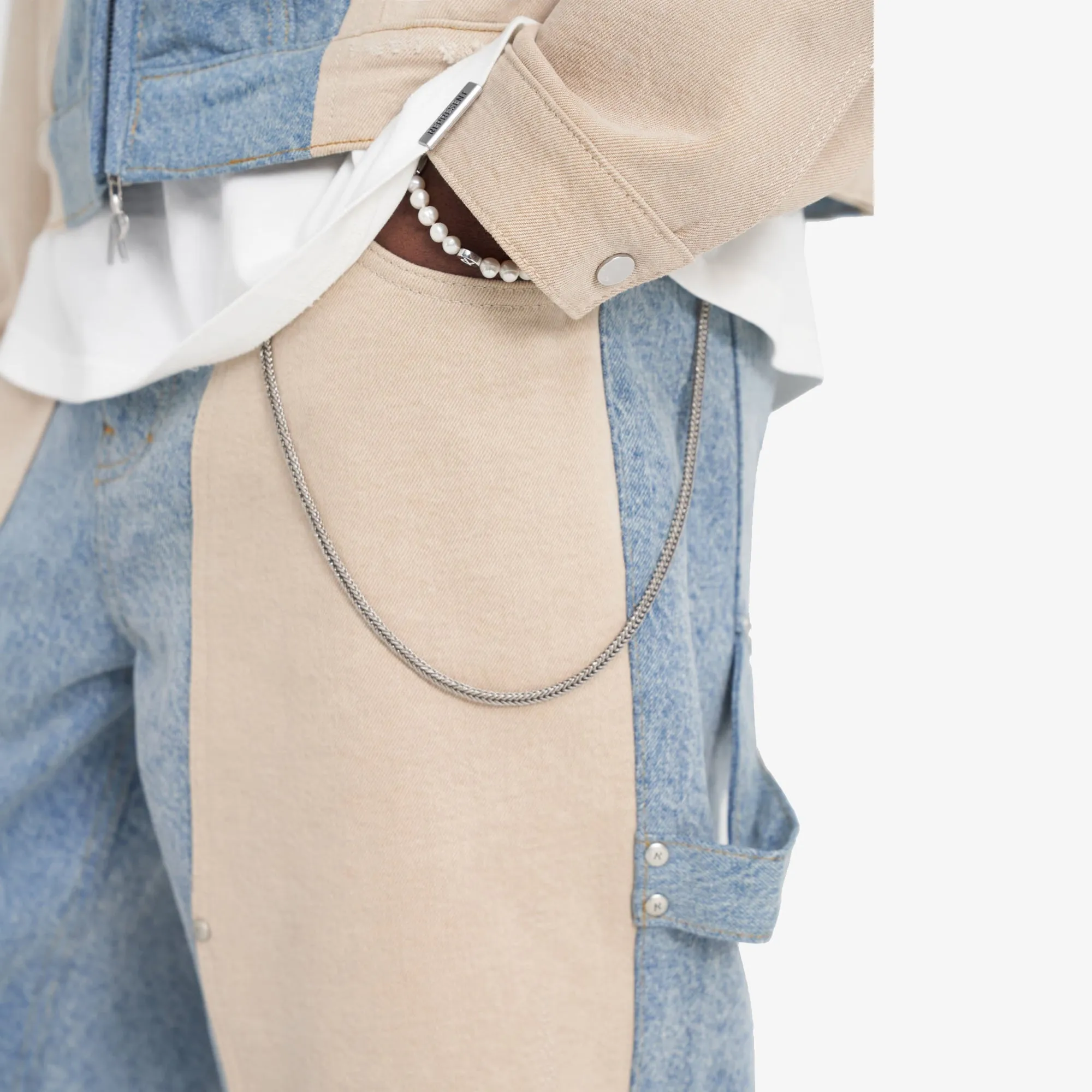 REPRESENT | R3C-V2 COLOUR BLOCK CARPENTER DENIM { BLUE