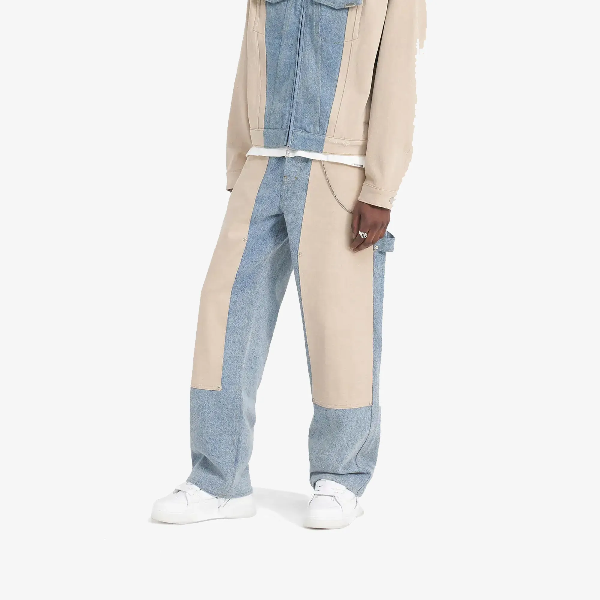 REPRESENT | R3C-V2 COLOUR BLOCK CARPENTER DENIM { BLUE