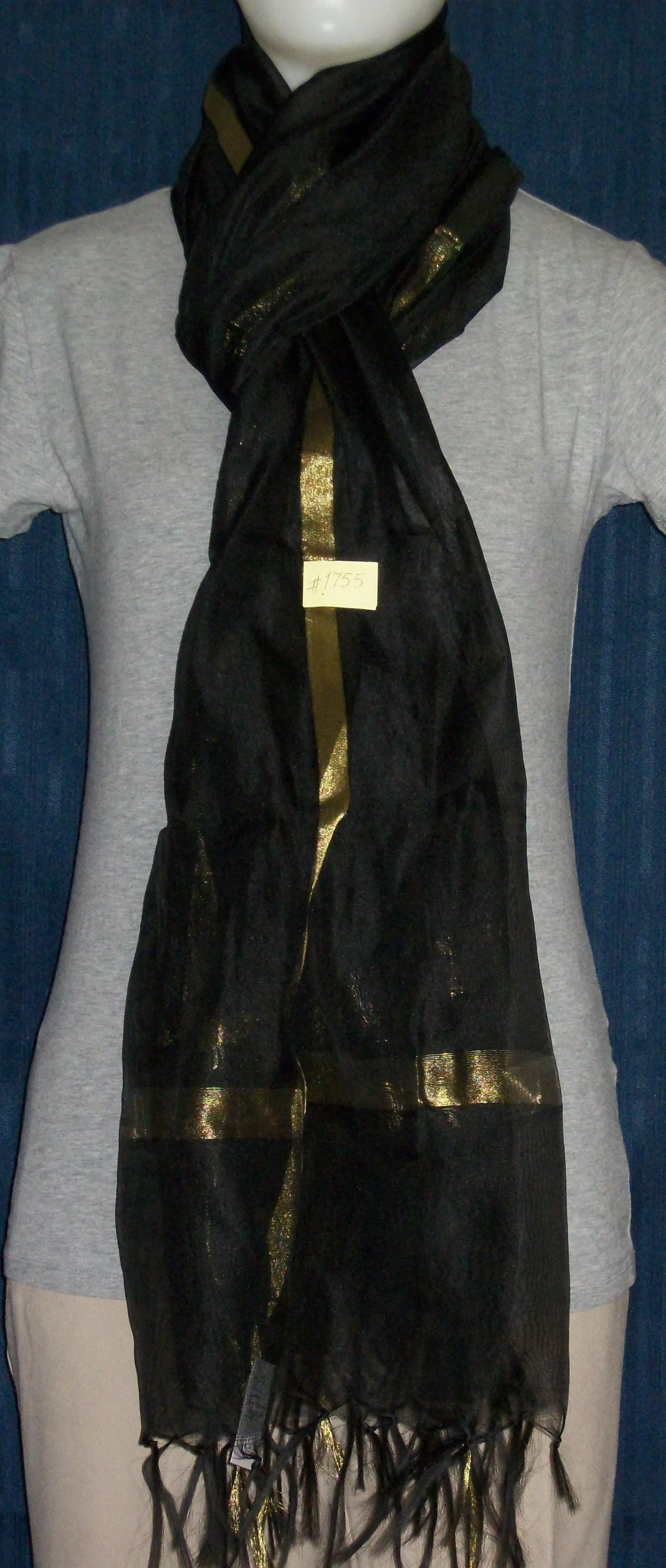 Scarf Stole Dupatta Black
