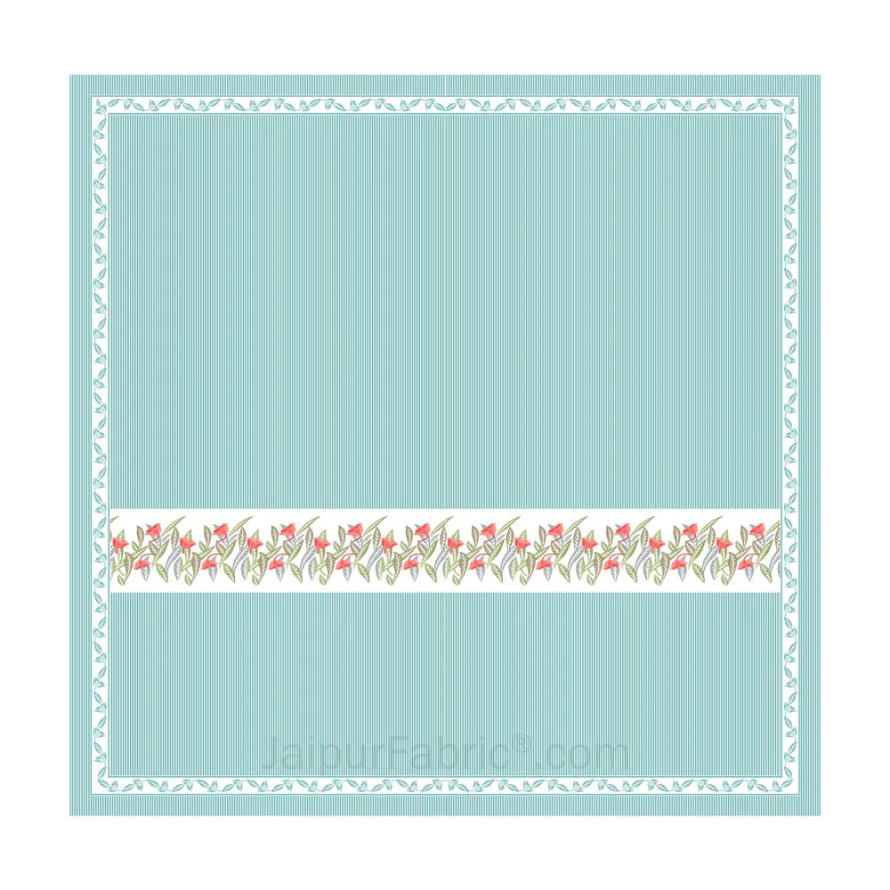 Sea Green Eco Friendly Pure Cotton King Size Double BedSheet