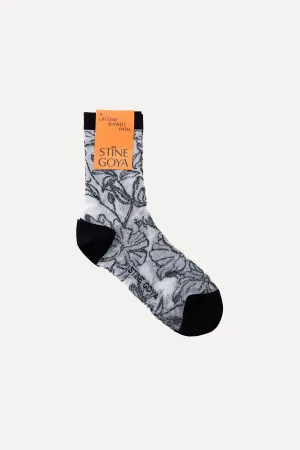 Short Socks - Fine Line Poppies