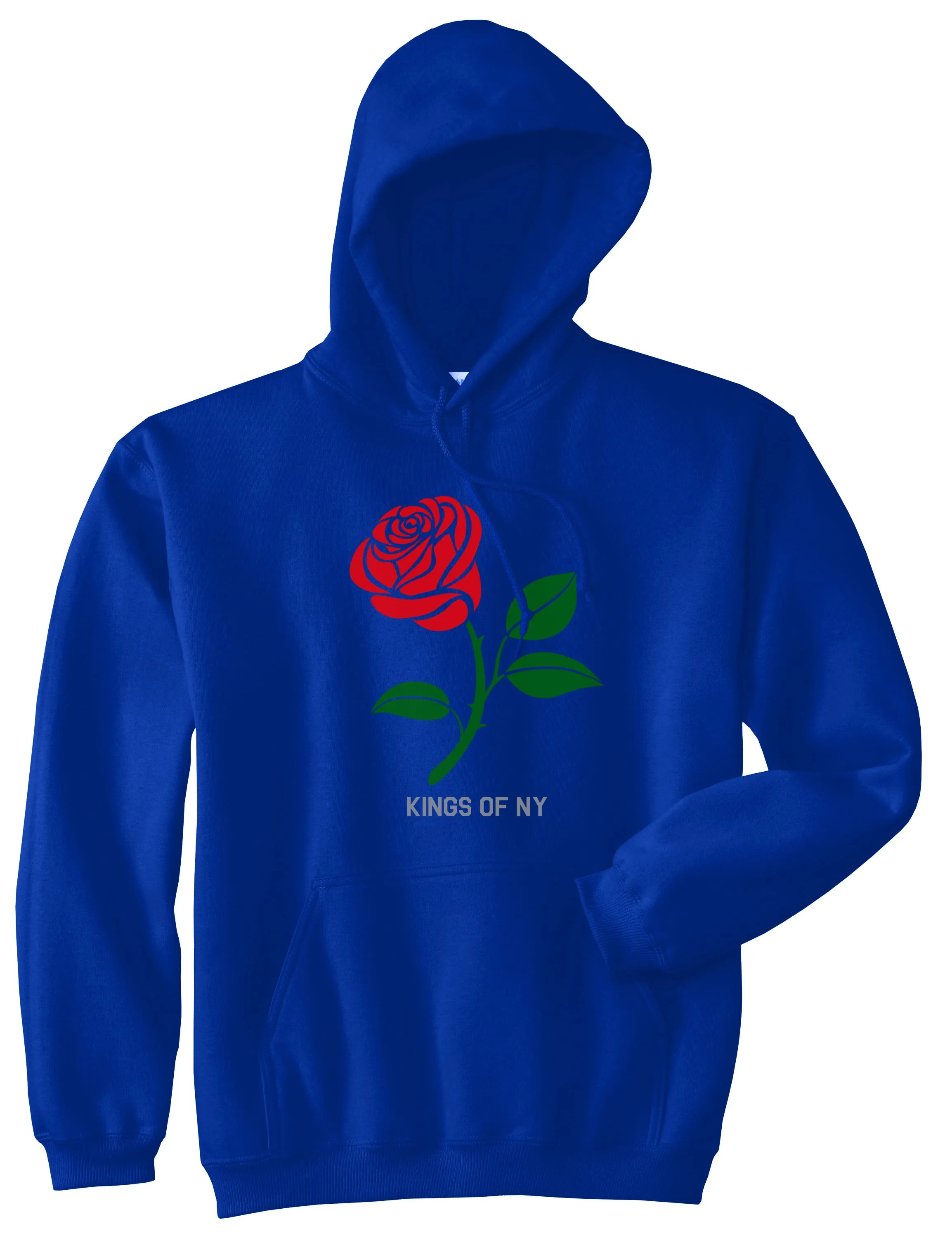 Single Red Rose Mens Pullover Hoodie
