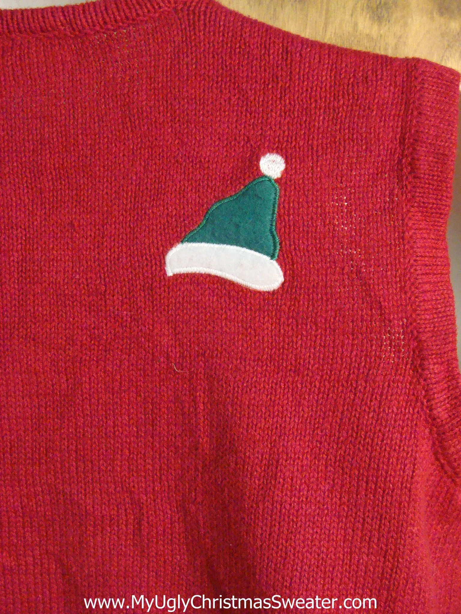 Skiing Snowmen Tacky Bad Christmas Sweater Vest